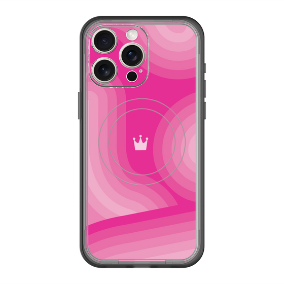 スリムプロテクションプレミアムケース with MagSafe［ CASEPLAY Winding Pattern - Pink ］