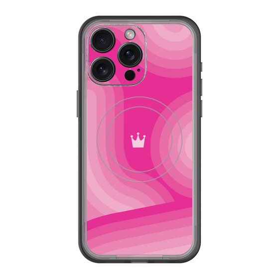 スリムプロテクションプレミアムケース with MagSafe［ CASEPLAY Winding Pattern - Pink ］