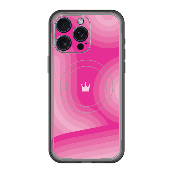 スリムプロテクションプレミアムケース with MagSafe［ CASEPLAY Winding Pattern - Pink ］
