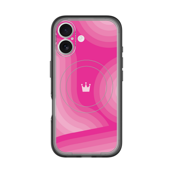 スリムプロテクションプレミアムケース with MagSafe［ CASEPLAY Winding Pattern - Pink ］