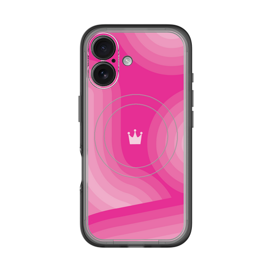 スリムプロテクションプレミアムケース with MagSafe［ CASEPLAY Winding Pattern - Pink ］