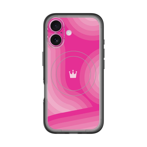 スリムプロテクションプレミアムケース with MagSafe［ CASEPLAY Winding Pattern - Pink ］