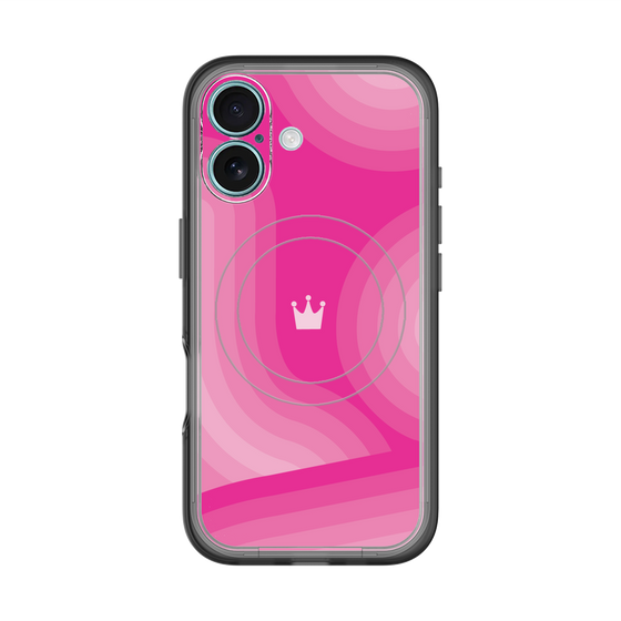 スリムプロテクションプレミアムケース with MagSafe［ CASEPLAY Winding Pattern - Pink ］