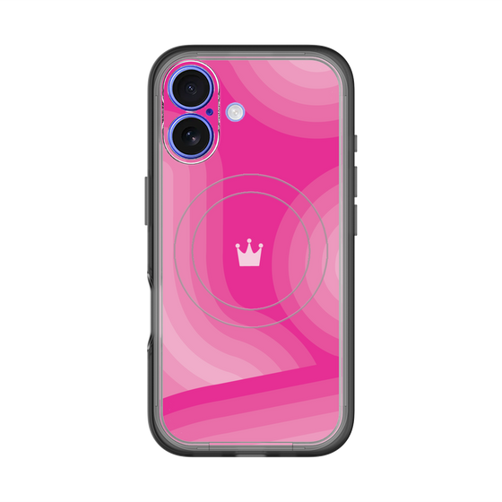 スリムプロテクションプレミアムケース with MagSafe［ CASEPLAY Winding Pattern - Pink ］