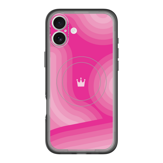 スリムプロテクションプレミアムケース with MagSafe［ CASEPLAY Winding Pattern - Pink ］