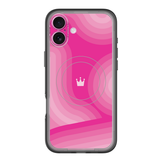 スリムプロテクションプレミアムケース with MagSafe［ CASEPLAY Winding Pattern - Pink ］
