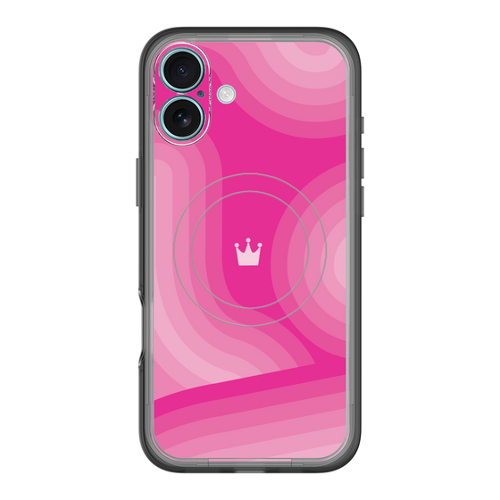 スリムプロテクションプレミアムケース with MagSafe［ CASEPLAY Winding Pattern - Pink ］