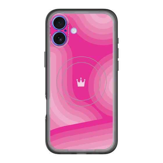 スリムプロテクションプレミアムケース with MagSafe［ CASEPLAY Winding Pattern - Pink ］
