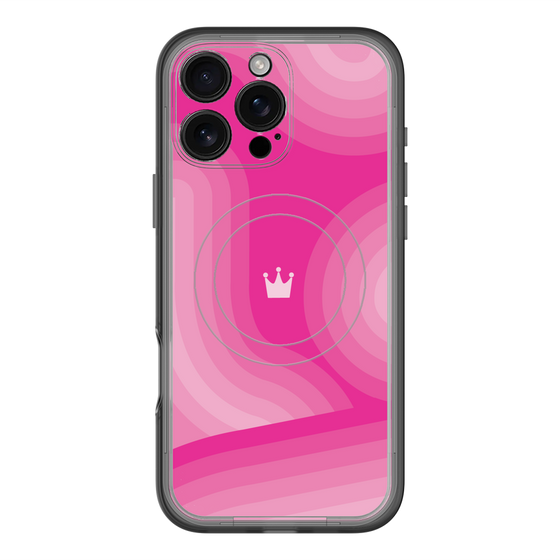 スリムプロテクションプレミアムケース with MagSafe［ CASEPLAY Winding Pattern - Pink ］