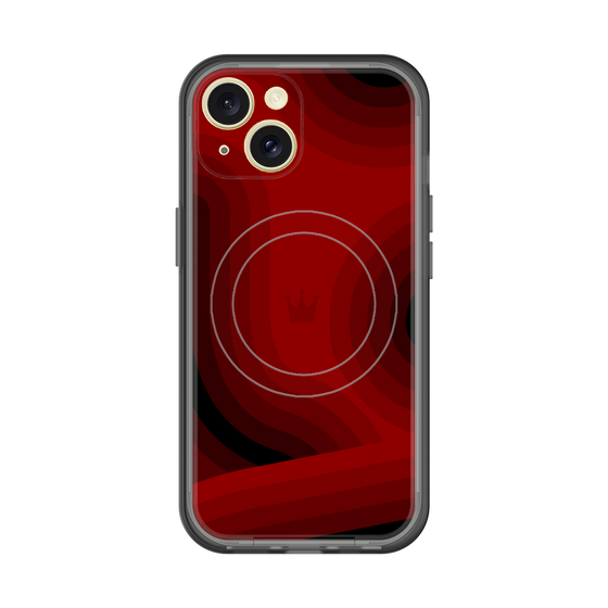 スリムプロテクションプレミアムケース with MagSafe［ CASEPLAY Winding Pattern - Red ］
