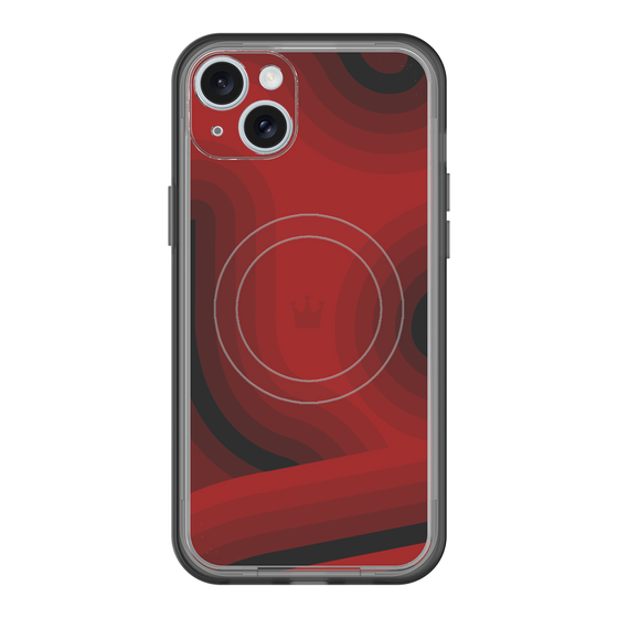 スリムプロテクションプレミアムケース with MagSafe［ CASEPLAY Winding Pattern - Red ］