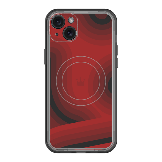 スリムプロテクションプレミアムケース with MagSafe［ CASEPLAY Winding Pattern - Red ］