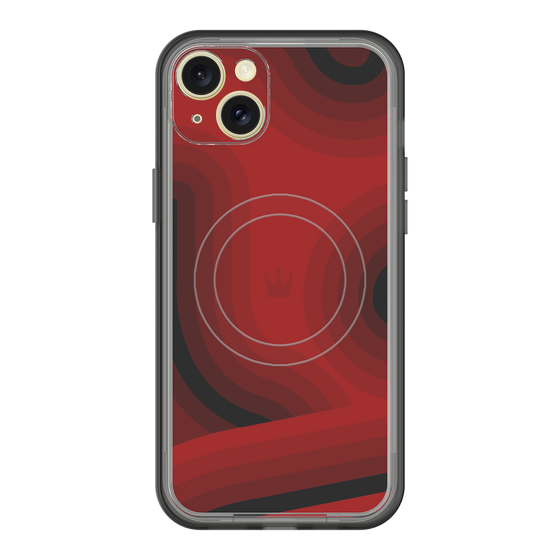 スリムプロテクションプレミアムケース with MagSafe［ CASEPLAY Winding Pattern - Red ］