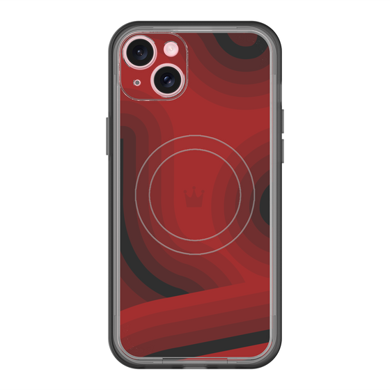 スリムプロテクションプレミアムケース with MagSafe［ CASEPLAY Winding Pattern - Red ］