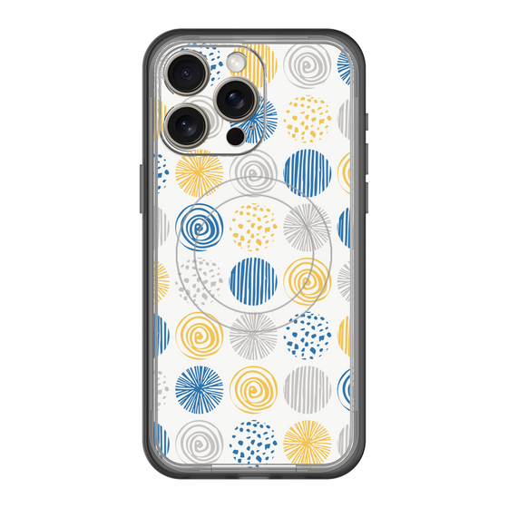 スリムプロテクションプレミアムケース with MagSafe［ Nordic Circle - Blue ］