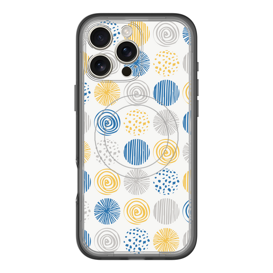 スリムプロテクションプレミアムケース with MagSafe［ Nordic Circle - Blue ］