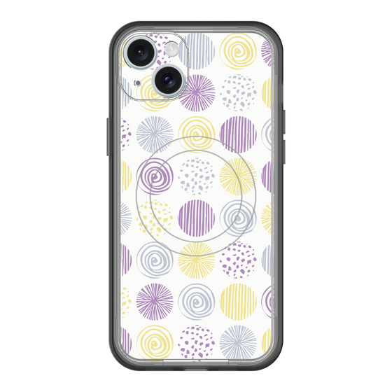 スリムプロテクションプレミアムケース with MagSafe［ Nordic Circle - Purple ］