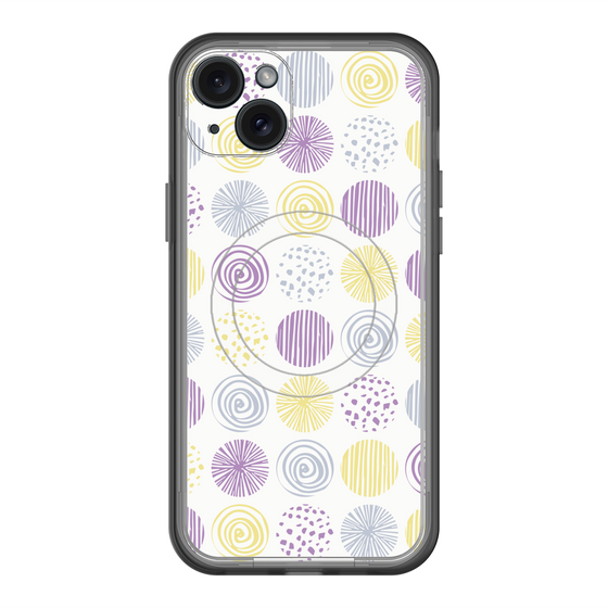 スリムプロテクションプレミアムケース with MagSafe［ Nordic Circle - Purple ］