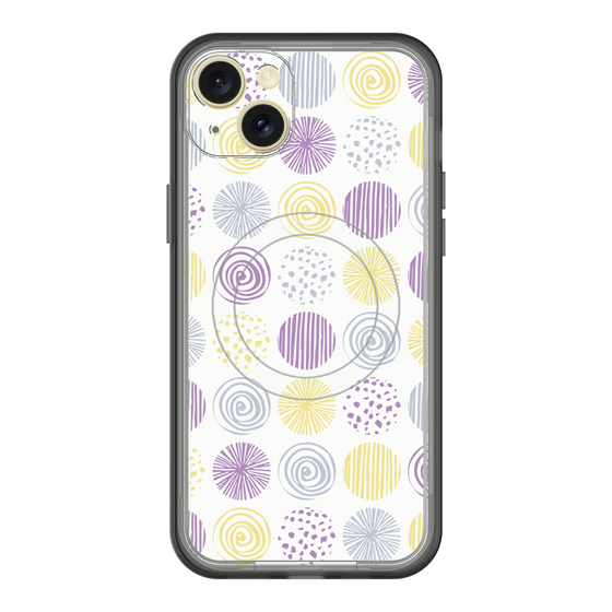 スリムプロテクションプレミアムケース with MagSafe［ Nordic Circle - Purple ］