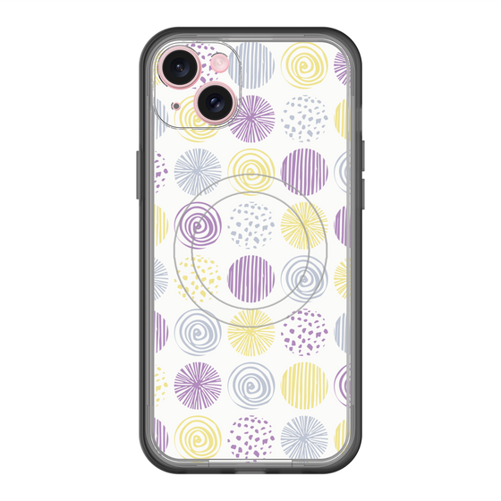 スリムプロテクションプレミアムケース with MagSafe［ Nordic Circle - Purple ］