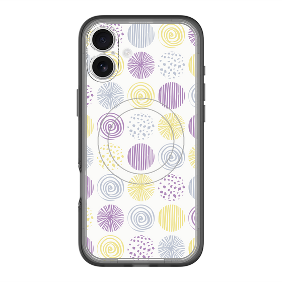 スリムプロテクションプレミアムケース with MagSafe［ Nordic Circle - Purple ］