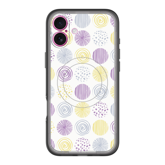 スリムプロテクションプレミアムケース with MagSafe［ Nordic Circle - Purple ］