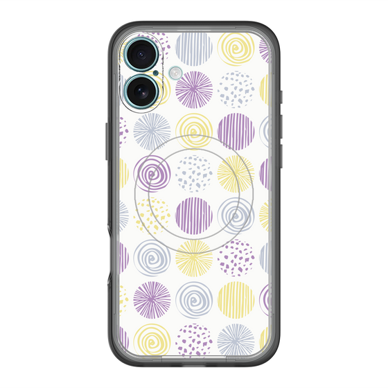 スリムプロテクションプレミアムケース with MagSafe［ Nordic Circle - Purple ］