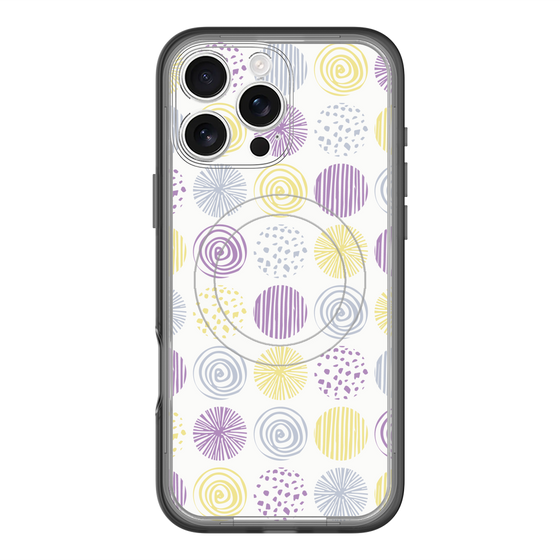 スリムプロテクションプレミアムケース with MagSafe［ Nordic Circle - Purple ］