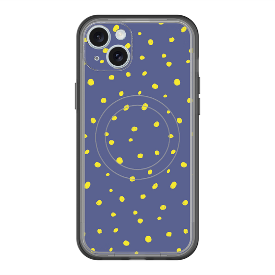 スリムプロテクションプレミアムケース with MagSafe［ Drawing Dot - Navy ］