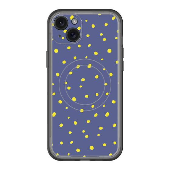 スリムプロテクションプレミアムケース with MagSafe［ Drawing Dot - Navy ］