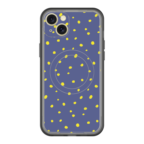 スリムプロテクションプレミアムケース with MagSafe［ Drawing Dot - Navy ］