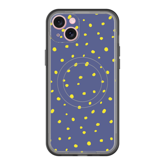 スリムプロテクションプレミアムケース with MagSafe［ Drawing Dot - Navy ］