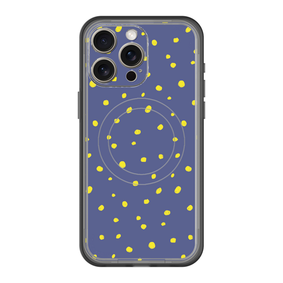 スリムプロテクションプレミアムケース with MagSafe［ Drawing Dot - Navy ］