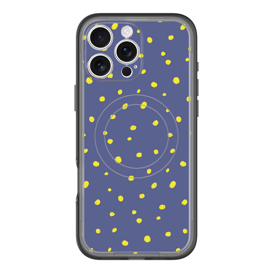 スリムプロテクションプレミアムケース with MagSafe［ Drawing Dot - Navy ］