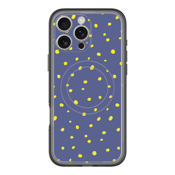 スリムプロテクションプレミアムケース with MagSafe［ Drawing Dot - Navy ］