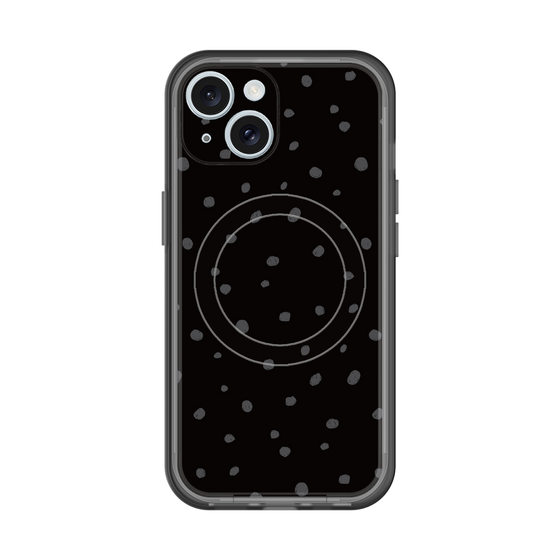 スリムプロテクションプレミアムケース with MagSafe［ Drawing Dot - Black ］