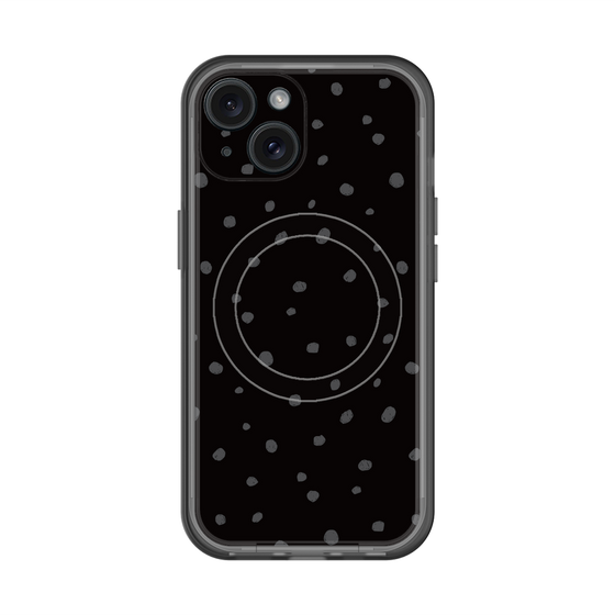 スリムプロテクションプレミアムケース with MagSafe［ Drawing Dot - Black ］