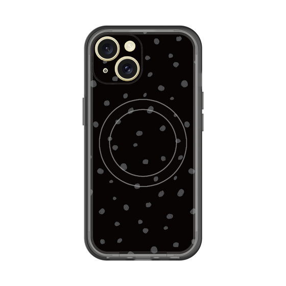 スリムプロテクションプレミアムケース with MagSafe［ Drawing Dot - Black ］