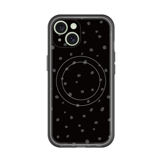 スリムプロテクションプレミアムケース with MagSafe［ Drawing Dot - Black ］