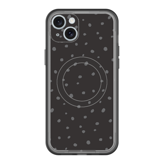スリムプロテクションプレミアムケース with MagSafe［ Drawing Dot - Black ］