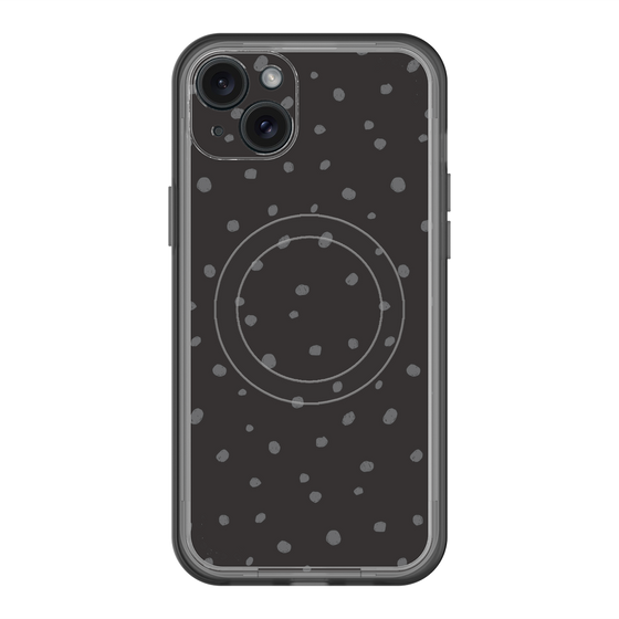 スリムプロテクションプレミアムケース with MagSafe［ Drawing Dot - Black ］