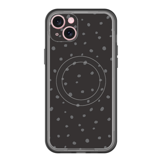 スリムプロテクションプレミアムケース with MagSafe［ Drawing Dot - Black ］