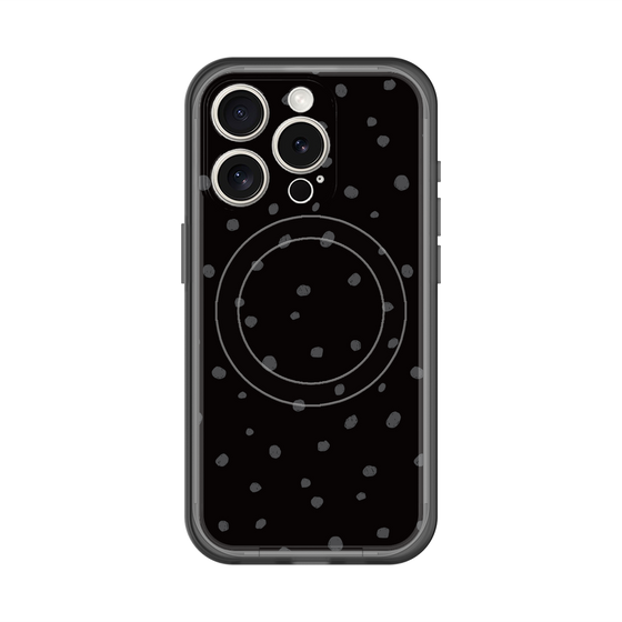 スリムプロテクションプレミアムケース with MagSafe［ Drawing Dot - Black ］