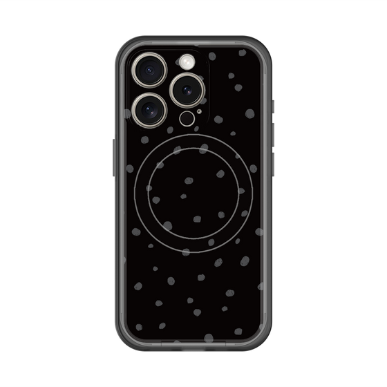 スリムプロテクションプレミアムケース with MagSafe［ Drawing Dot - Black ］