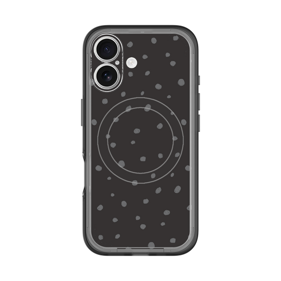 スリムプロテクションプレミアムケース with MagSafe［ Drawing Dot - Black ］