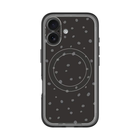 スリムプロテクションプレミアムケース with MagSafe［ Drawing Dot - Black ］