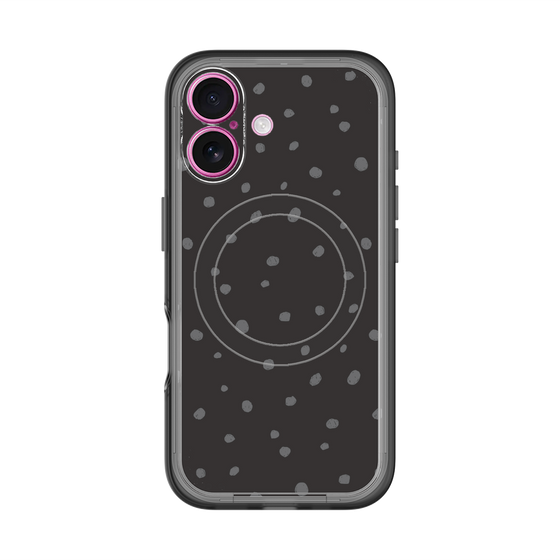 スリムプロテクションプレミアムケース with MagSafe［ Drawing Dot - Black ］