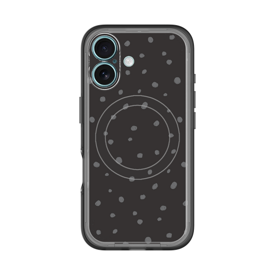スリムプロテクションプレミアムケース with MagSafe［ Drawing Dot - Black ］