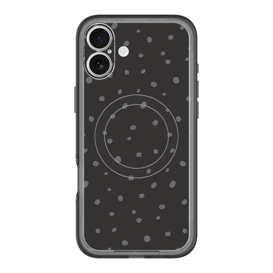 スリムプロテクションプレミアムケース with MagSafe［ Drawing Dot - Black ］