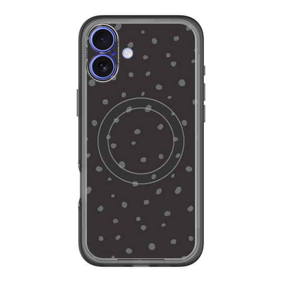 スリムプロテクションプレミアムケース with MagSafe［ Drawing Dot - Black ］